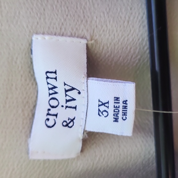 Crown & Ivy Gold Sequin Long Sleeve Shirt NWT  3 X - Picture 3 of 4